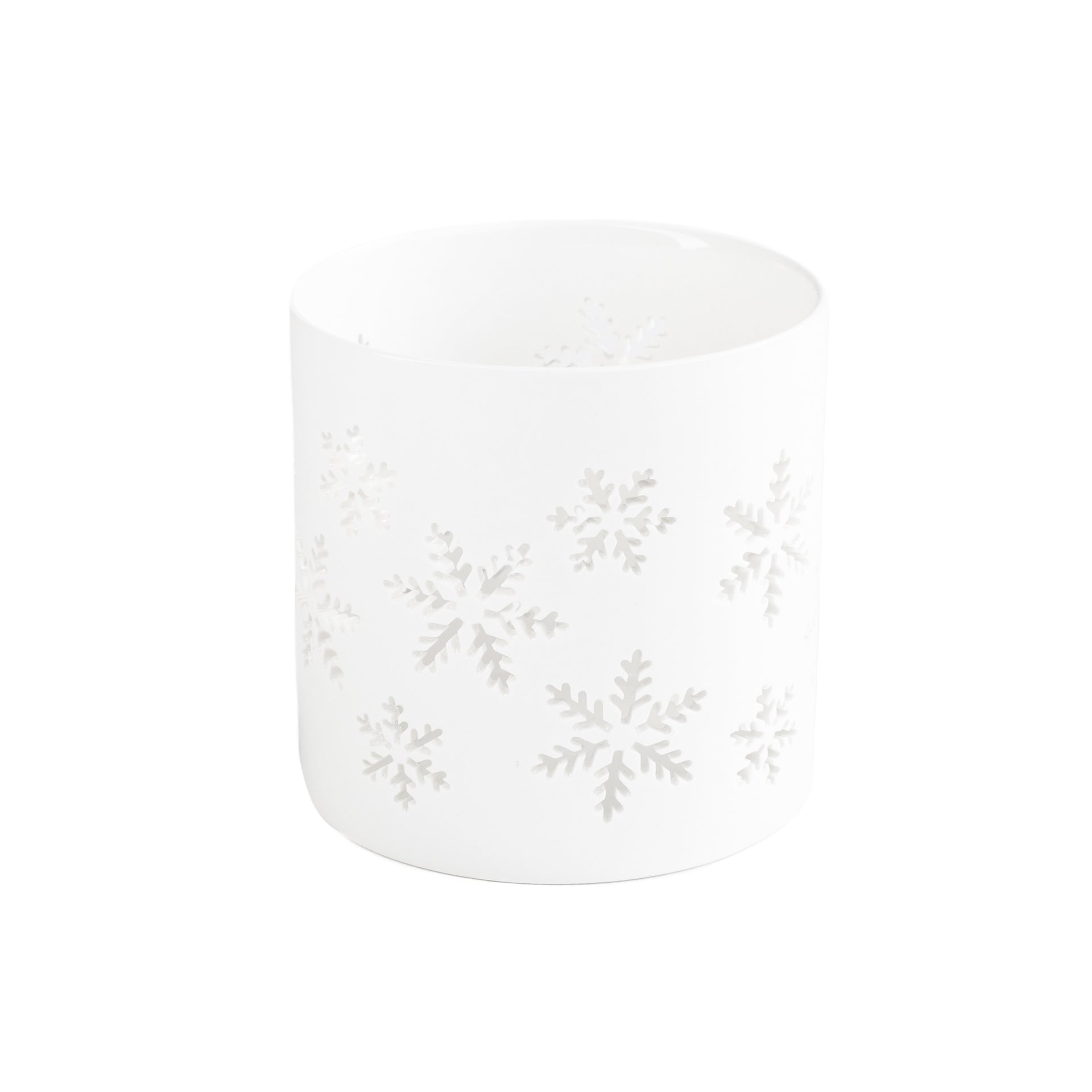 sögne hvit t-lysholder snøkrystall large