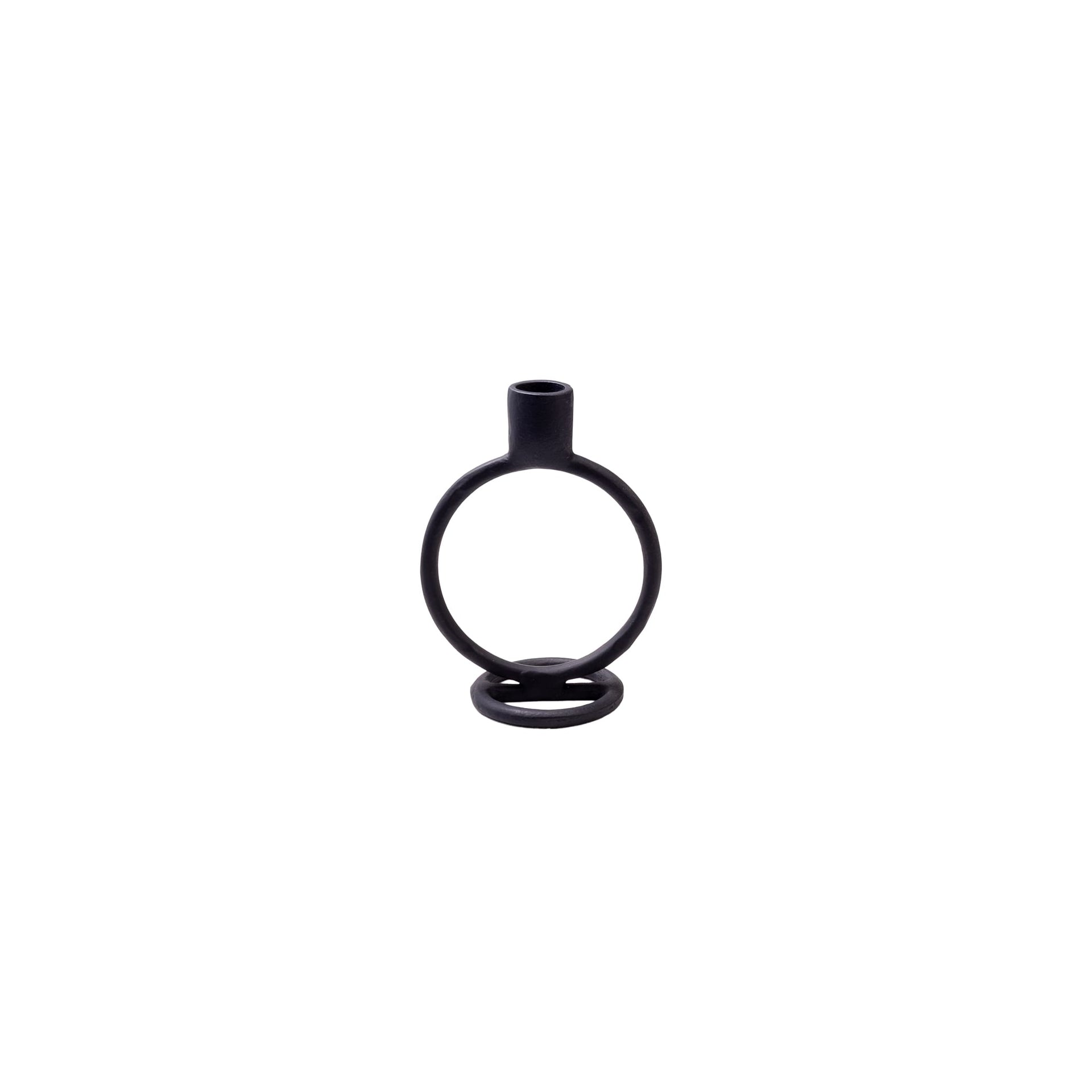 sögne oval candle holder black