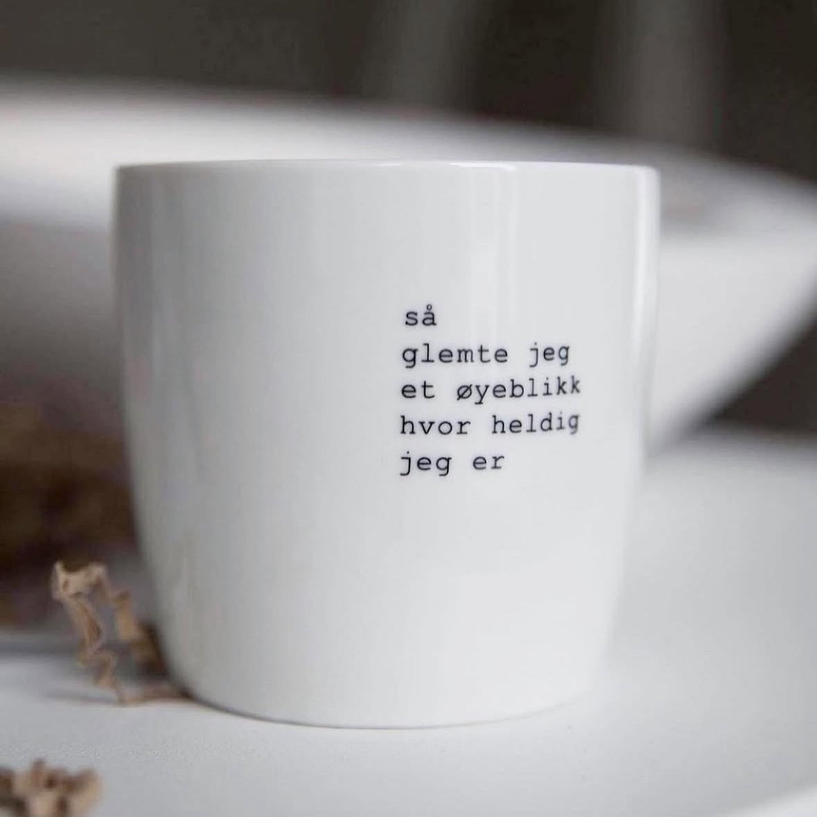 sögne mug Trygve skaug white  heldig