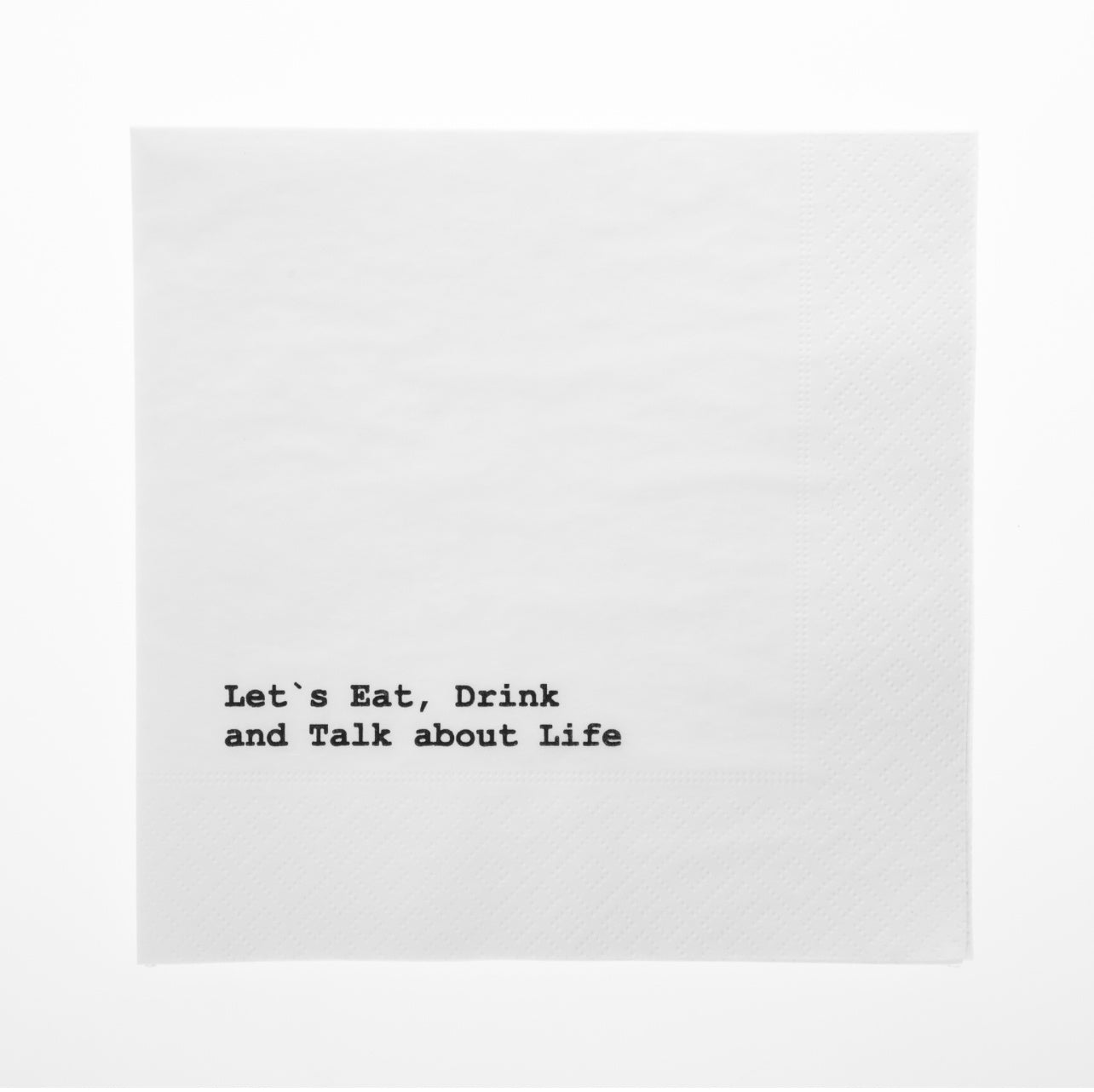 sögne serviett lunsj hvit let`s eat