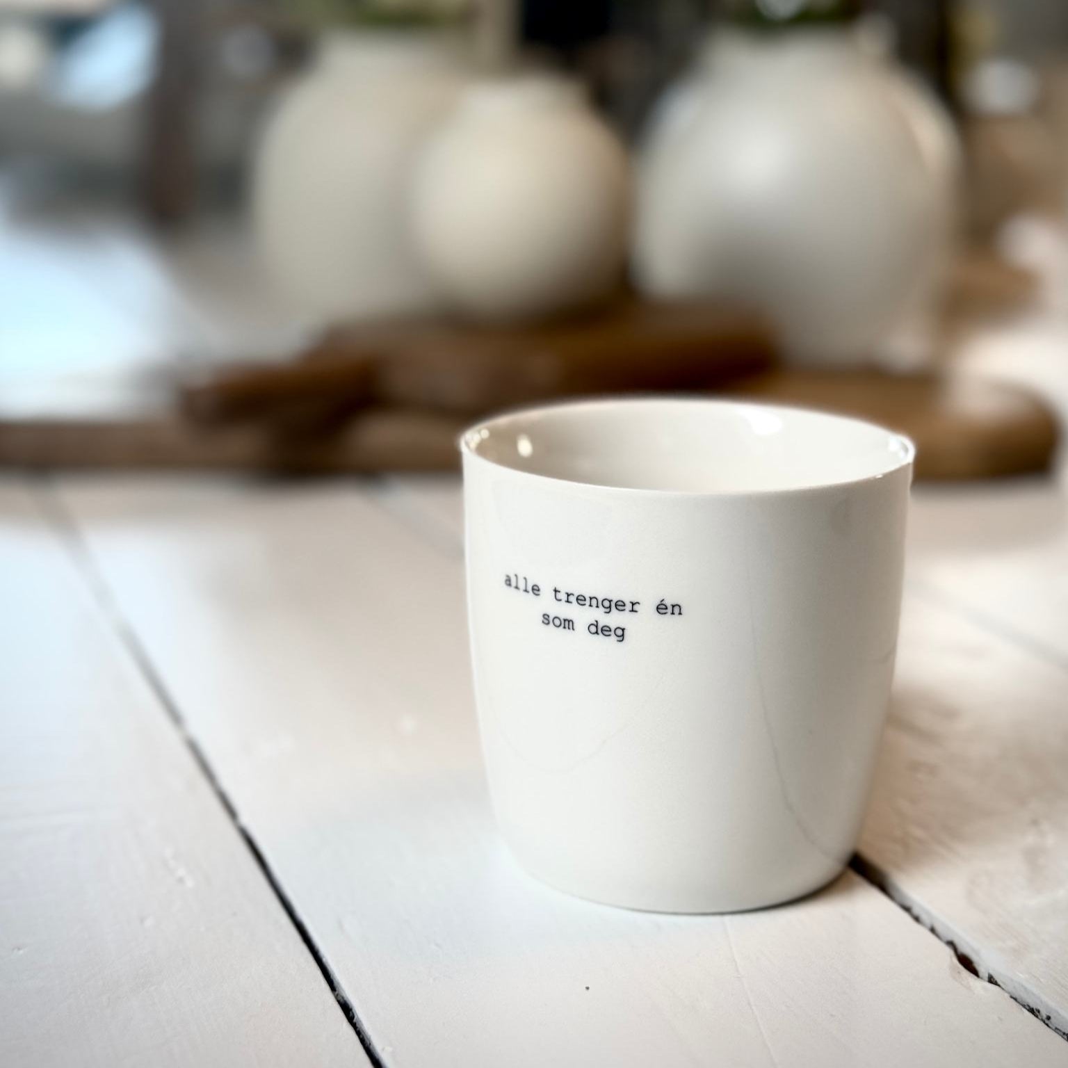 sögne krus hvit alle trenger en som deg