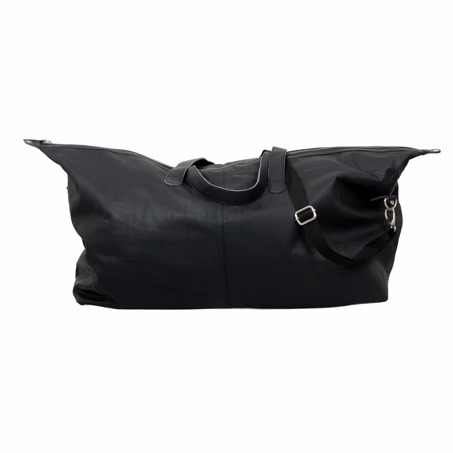 sögne dufflebag skinn L sort