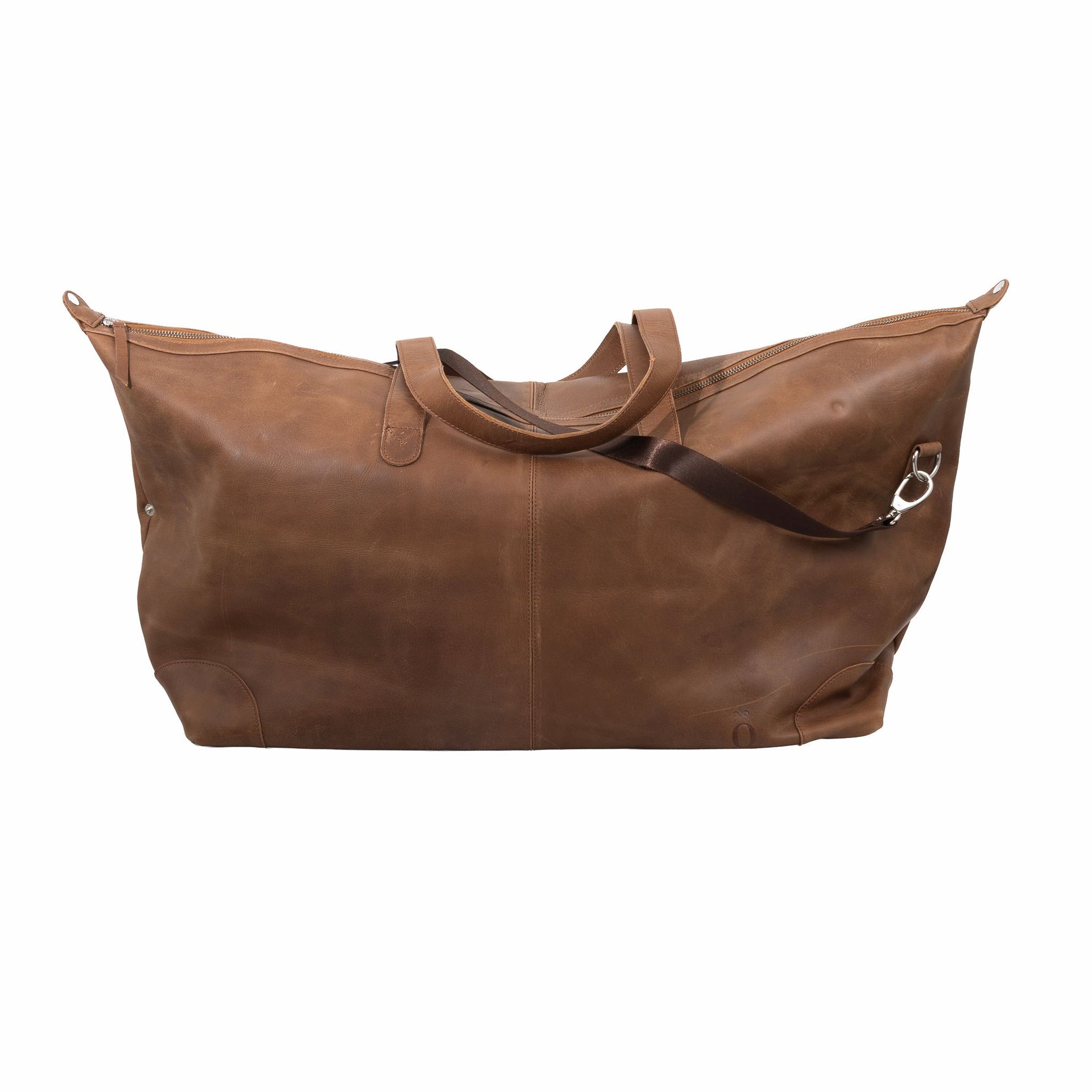 sögne dufflebag skinn M brun