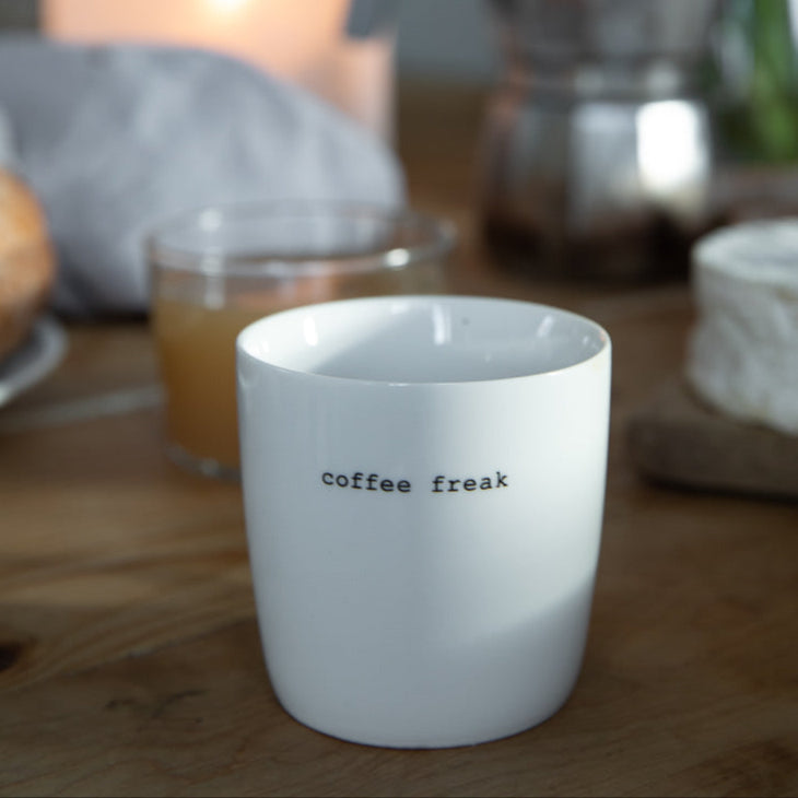 sögne krus hvit mini  coffee freak