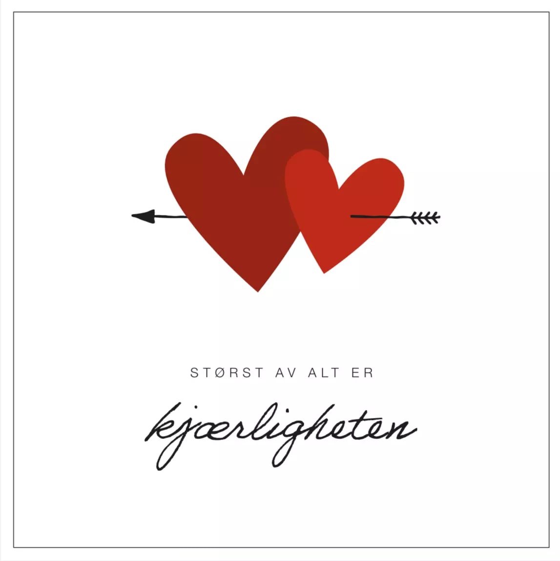 sögne card wedding  størst av alt er kjærligheten 