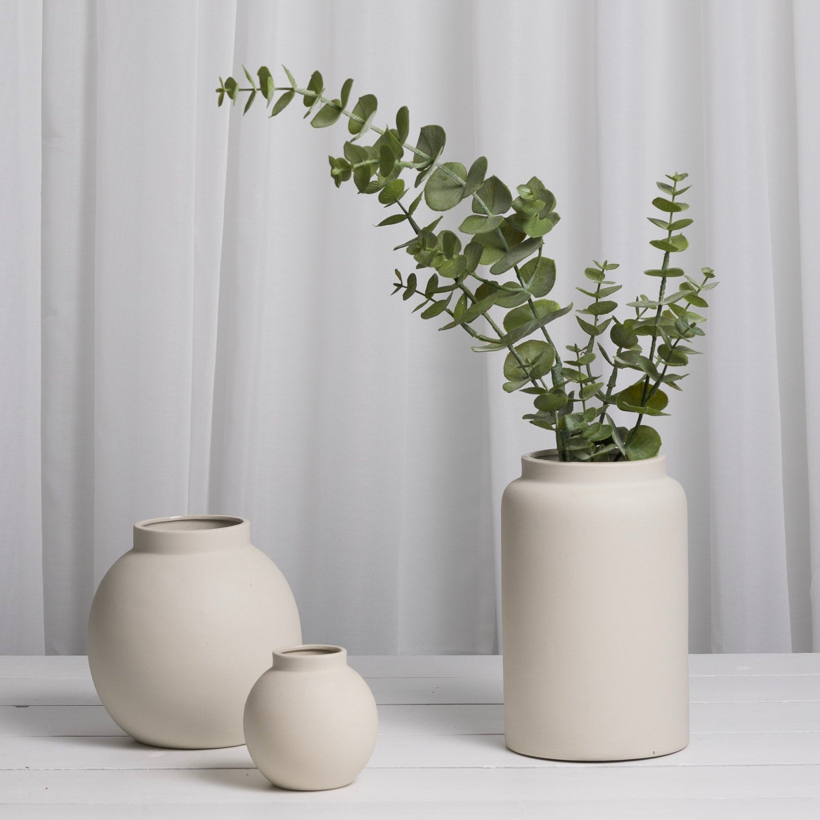 sögne nora vase beige 22 cm