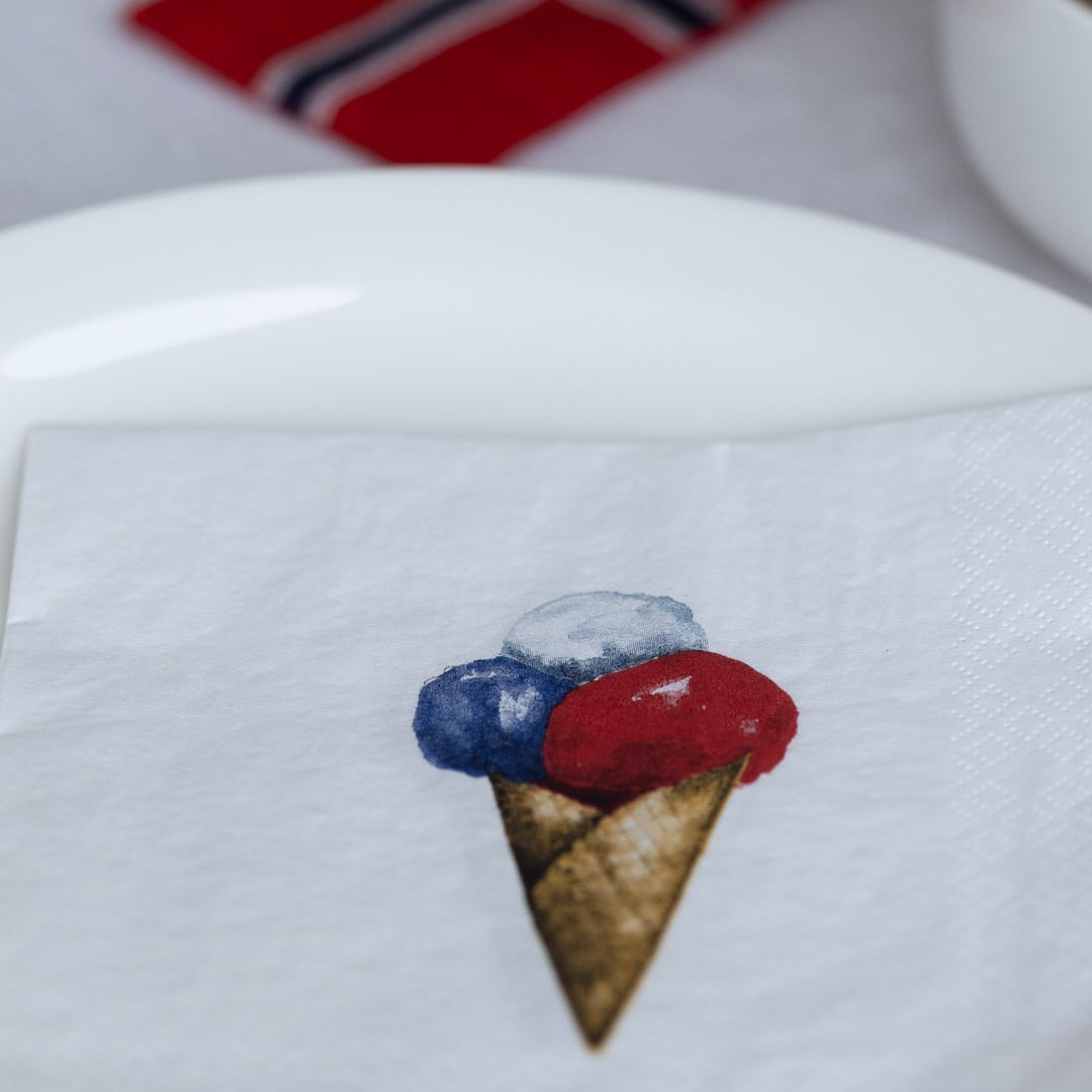 sögne paper napkin lunch  ice cream
