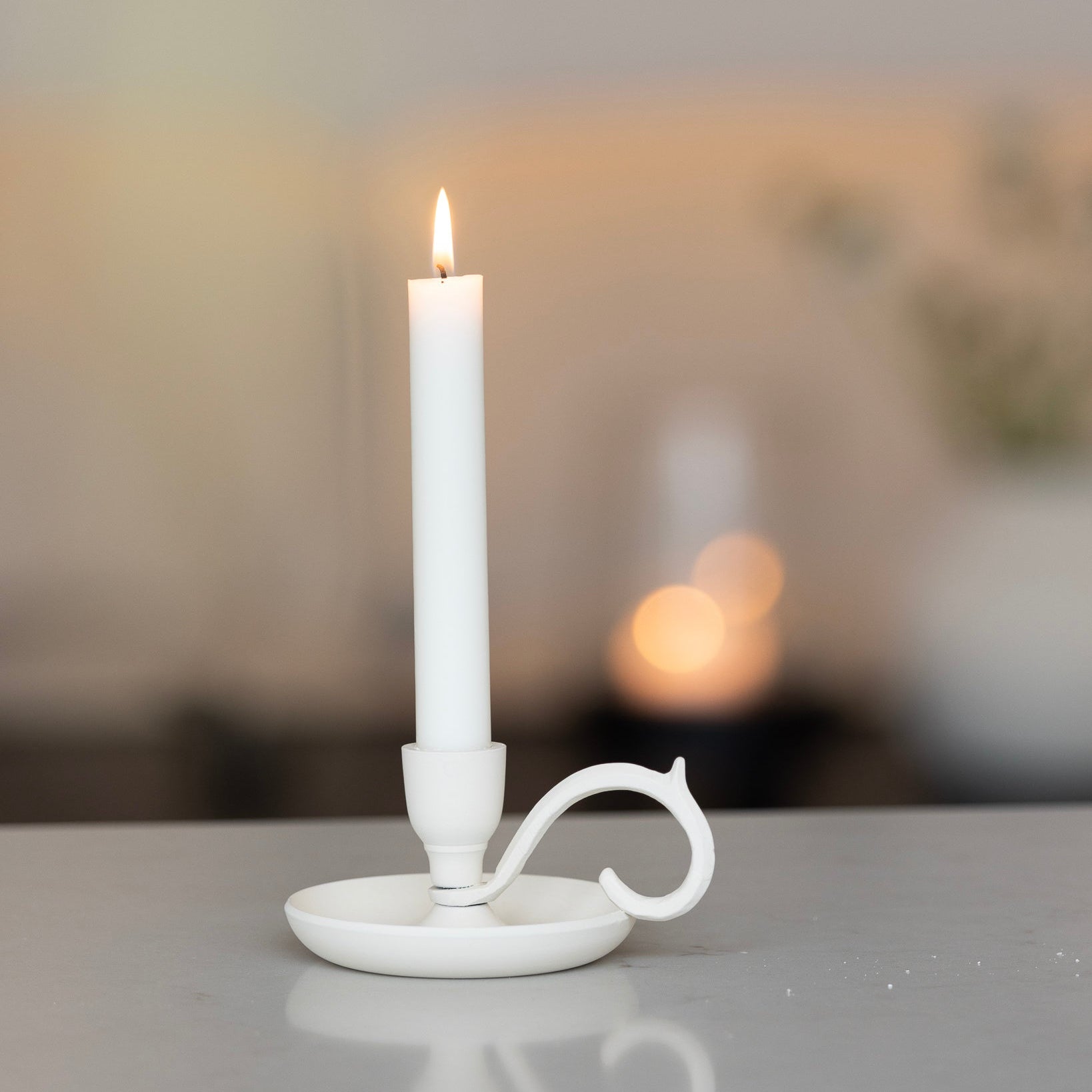 sögne candle holder white with handle