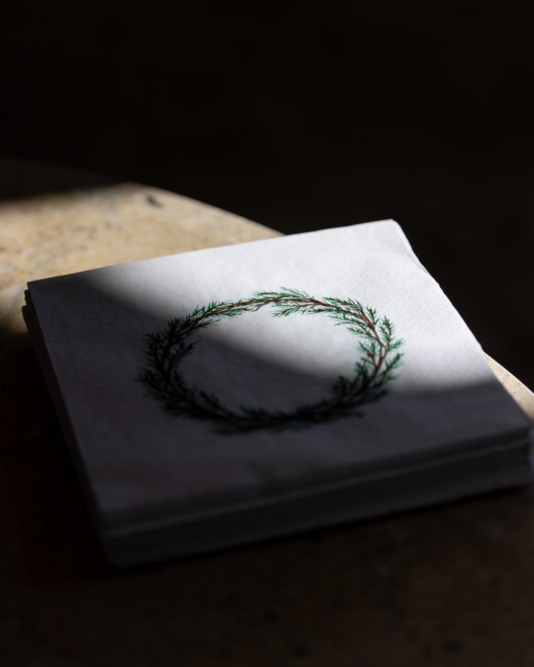 sögne paper napkin  lunch  christmas wreath