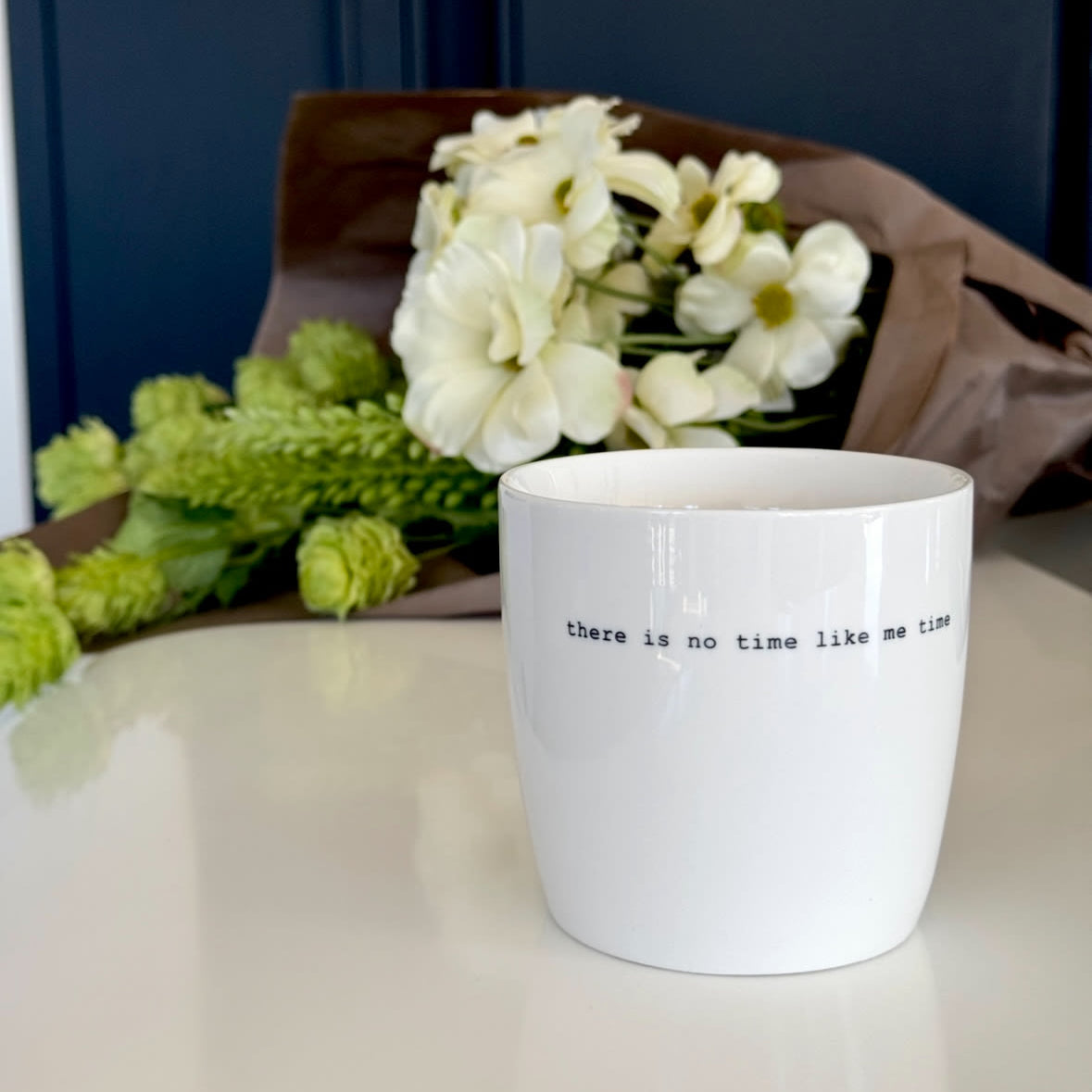 sögne mug white  there is no time