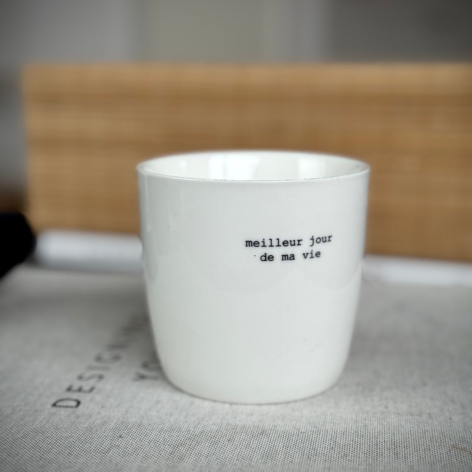 sögne mug white meilleur jour de ma vie