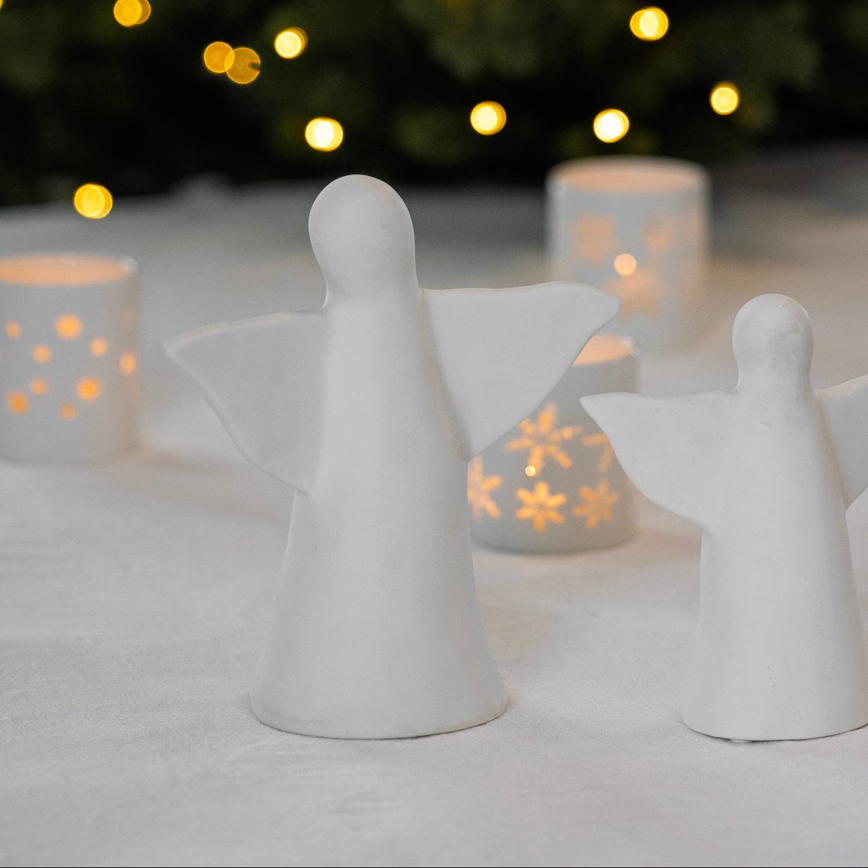 sögne engel hvit medium