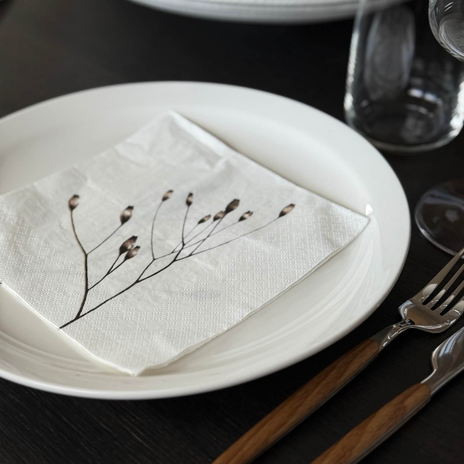 sögne serviett blomst valmue