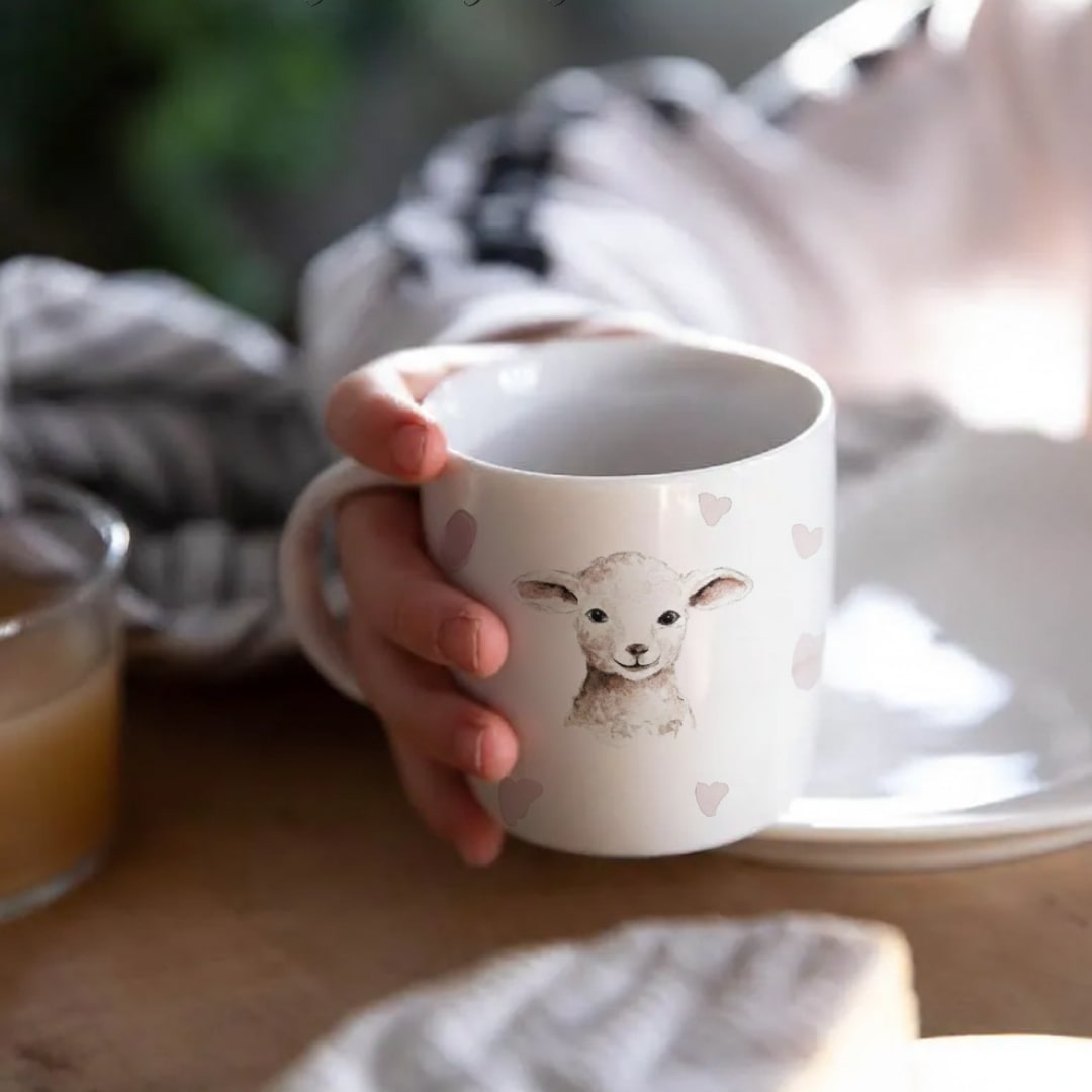 sögne mug white with lamb