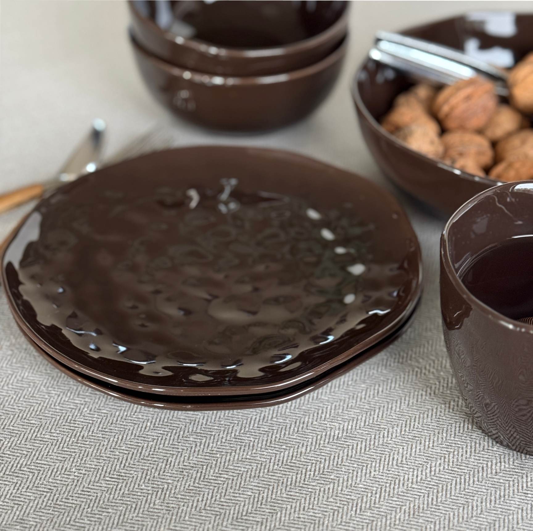 Sögne Tilly asjett brun 20cm